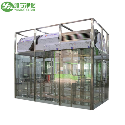 Type adapté aux besoins du client du mur Z de verre trempé de douche d'air du Cleanroom G4 plein pour des travailleurs
