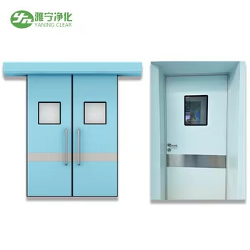 Porte coulissante automatique étanche pour salle d'opération