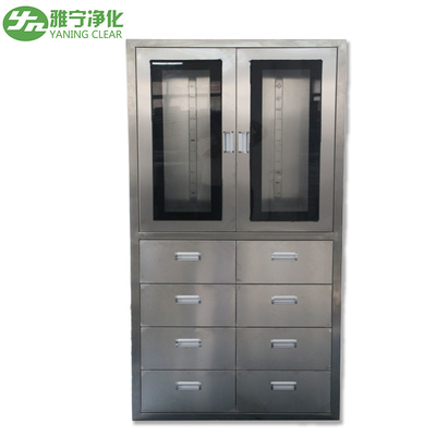 Cabinet médical d'acier inoxydable avec volet réglable de porte d'oscillation de tiroir de 8 PCs le demi