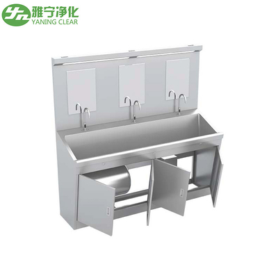 YANING Station de lavage des mains de laboratoire multifonctionnelle en acier inoxydable, mains libres, avec poste de récurage