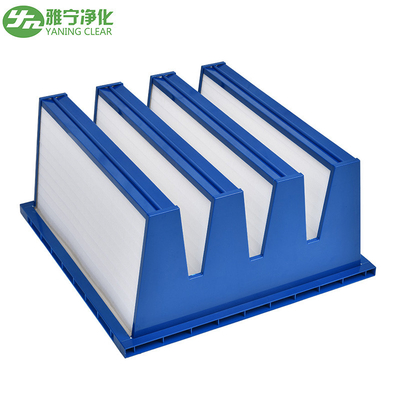 Filtre en plastique du filtre à air H10 Hepa de poche de banque du cadre V avec le volume de l'air élevé