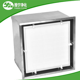 Coffret d'extrémité de Hepa d'acier de manteau de poudre avec le plat lisse de diffuseur et le filtre liquide de Hepa de joint