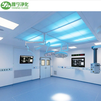 Salle d'opération modulaire avec HEPA et surveillance de l'air en temps réel et porte hermétique automatique