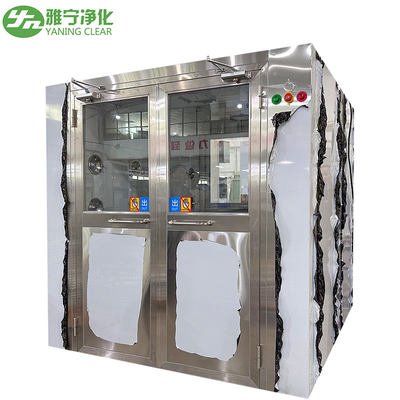Sélection personnalisée YANING Douche d'air de salle blanche standard avec support en acier inoxydable, répondant à diverses exigences