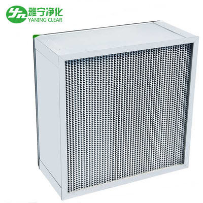 Filtre à air profond H10 du pli HEPA - H14 a galvanisé le cadre en acier pour la pièce propre