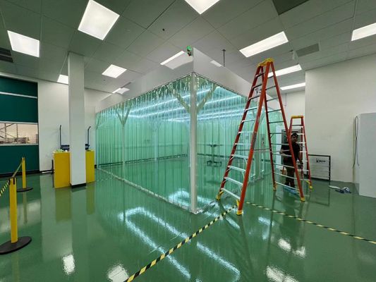 Pas de plafond suspendu Classe 100 Installation facile Salle blanche modulaire amovible Unité de filtre de ventilateur DC Filtre HEPA Salle blanche H14