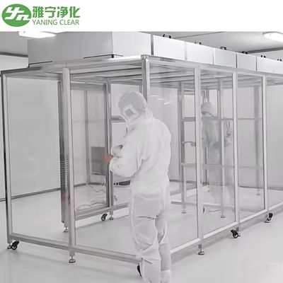 Cabine de salle blanche modulaire personnalisable avec cadre en acier inoxydable et panneaux acryliques