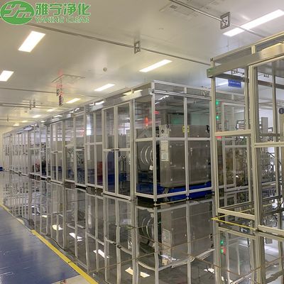 Yaning ISO5 Classe 100 ISO8 Pompe à moteur pour environnement de salle blanche ISO100000, cabine modulaire sans poussière pour semi-conducteurs, filtre HEPA