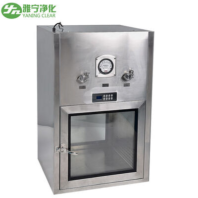 Boîte de passage pour salle blanche en acier inoxydable SUS304/201 avec verrouillage électrique et dimensions personnalisables