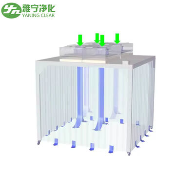 Taille personnalisée SUS304 salle blanche en acier inoxydable avec filtre HEPA 99,99% d'efficacité