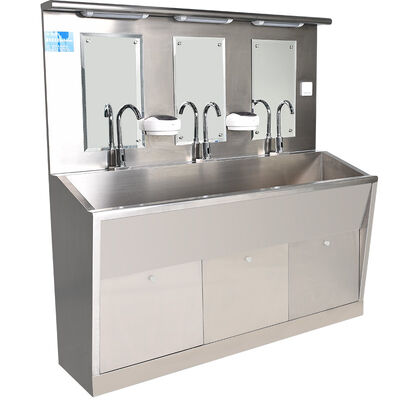 YANING évier de lavage à main en acier inoxydable avec mains libres et toucher le genou pour station de lavage de théâtre d'opération de l'hôpital