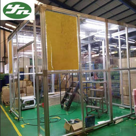 Pièce propre portative de cabine de mur acrylique en aluminium de cadre pour l'industrie de paquet d'Indonisia