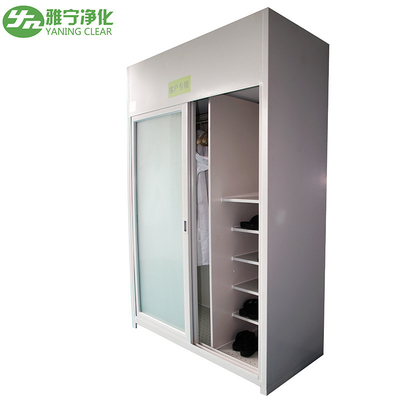 Saupoudrez la garde-robe en acier de revêtement de Cleanroom de meuble de rangement de vêtement de circulation d'air laminaire