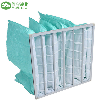 La poussière électrostatique de Multi-poche de médias du remplacement EN779 F9 ASHRAE MERV 15 de systèmes de ventilation de YANING rassemblent le filtre à manches